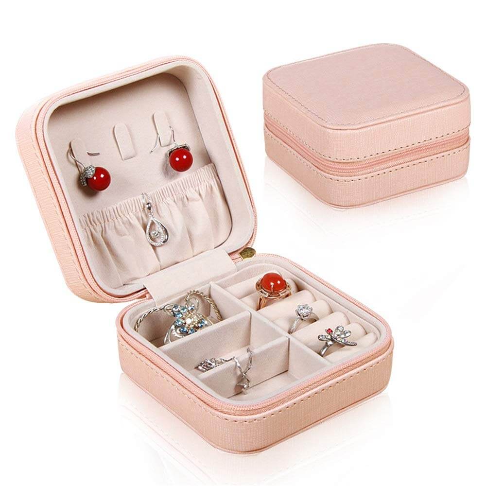 Small And Convenient Travel Leather Mini Jewelry Case Collection